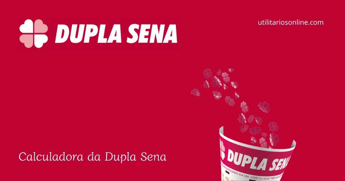 calculadora da dupla sena mostrando probabilidades de ganhar