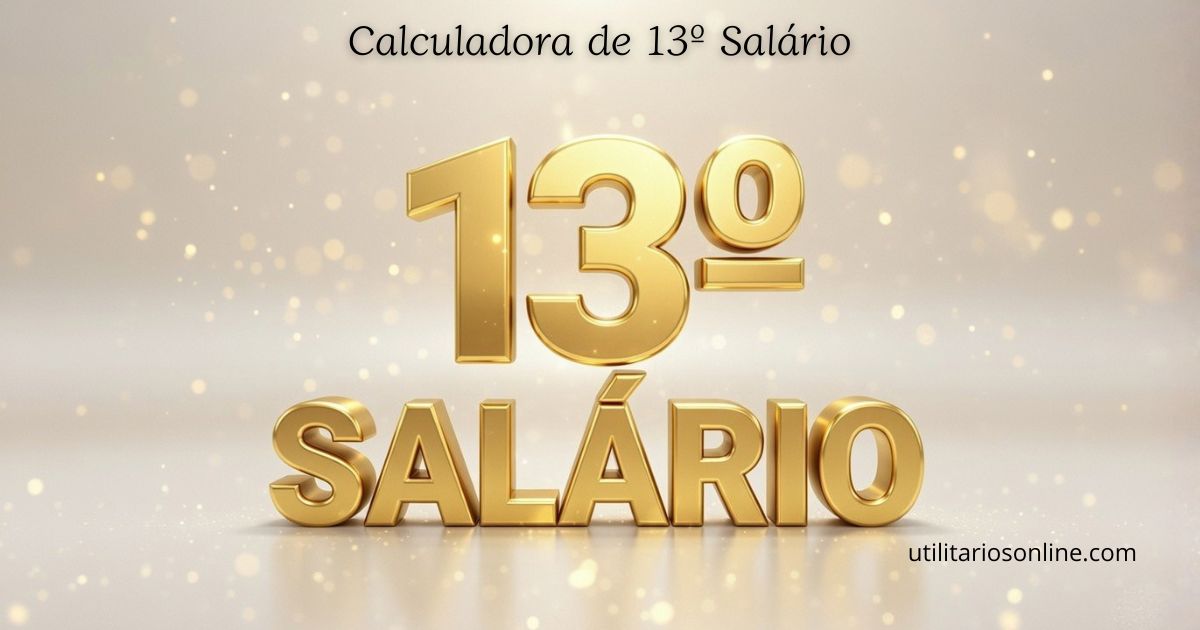 calculadora de 13º salário mostrando descontos de INSS e IR com tabelas atualizadas 2026