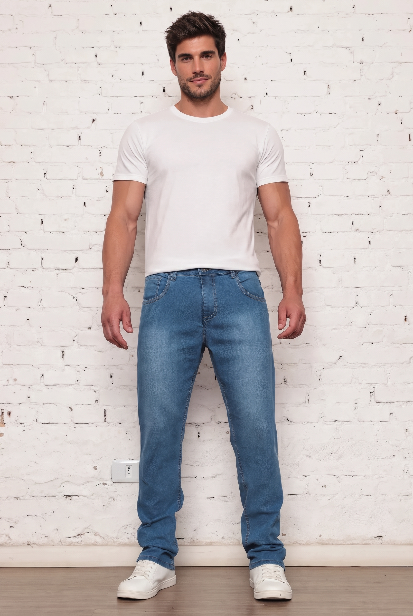 Calça Jeans Masculina Tradicional Corte Reto | Conforto, Durabilidade e Estilo Clássico