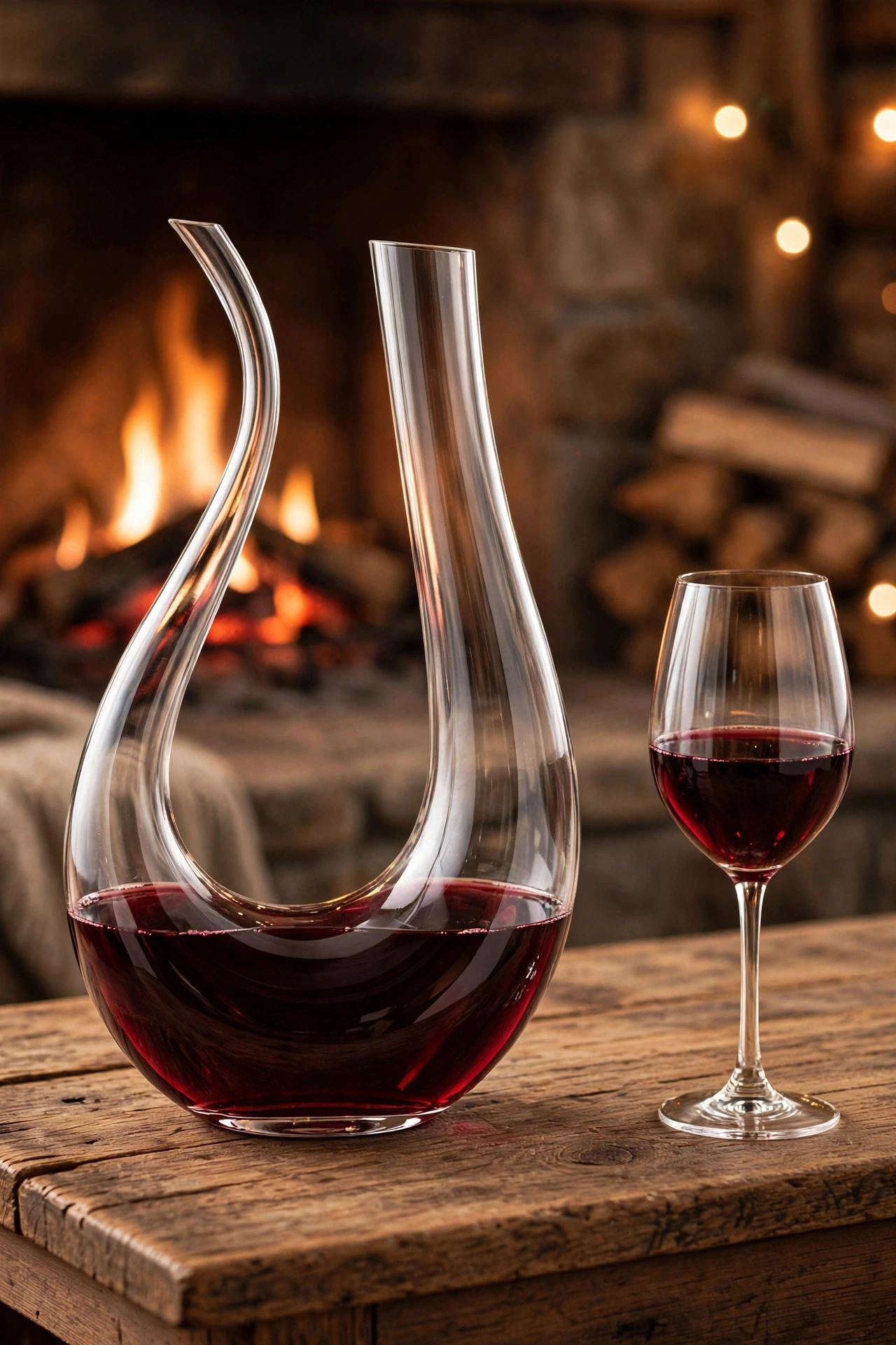 Decanter de Cristal em U para Vinho Tinto | Elegância e Oxigenação Perfeita