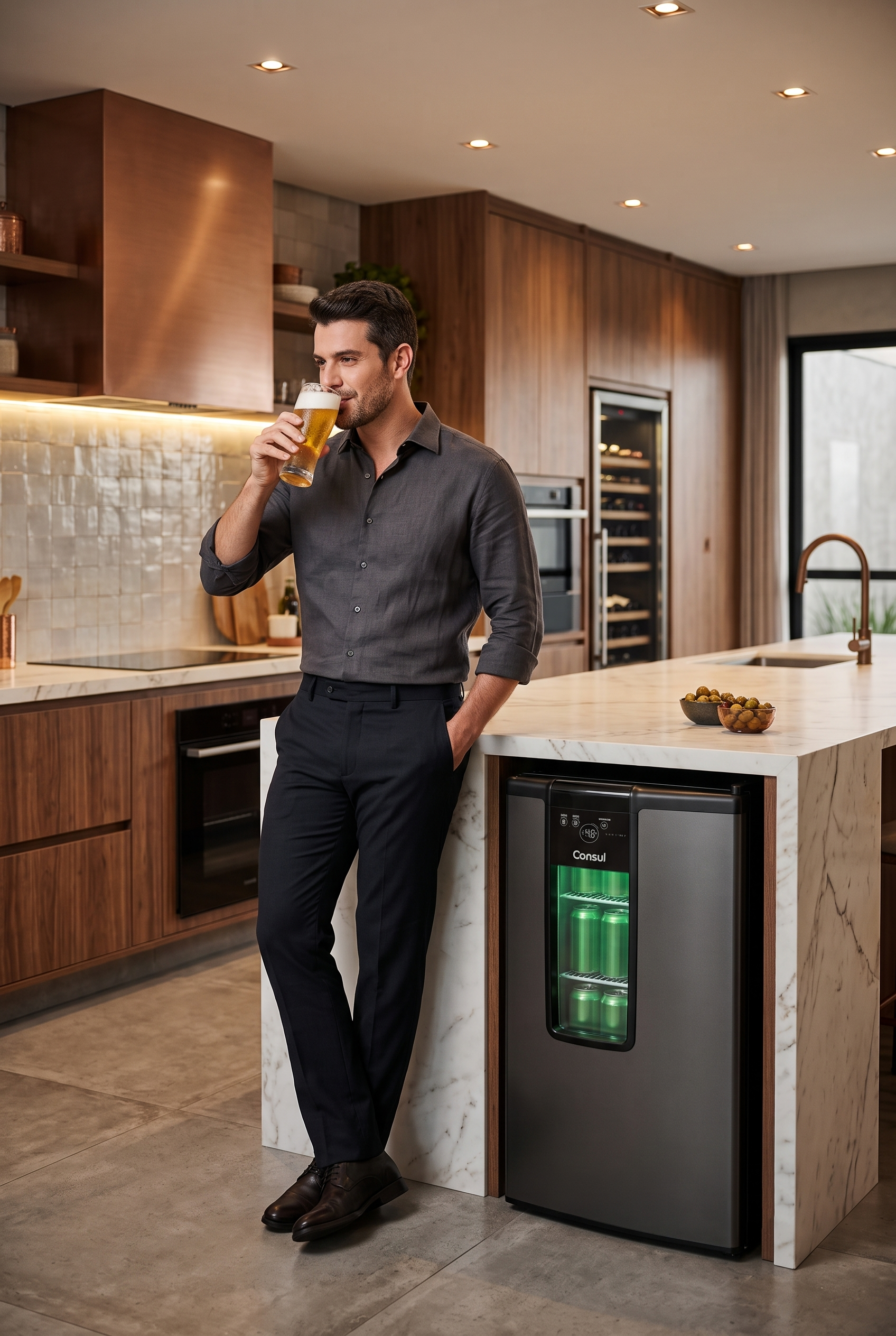 Cervejeira Consul Titanium 83L 220V | Porta de Vidro, Frost Free e Painel Digital