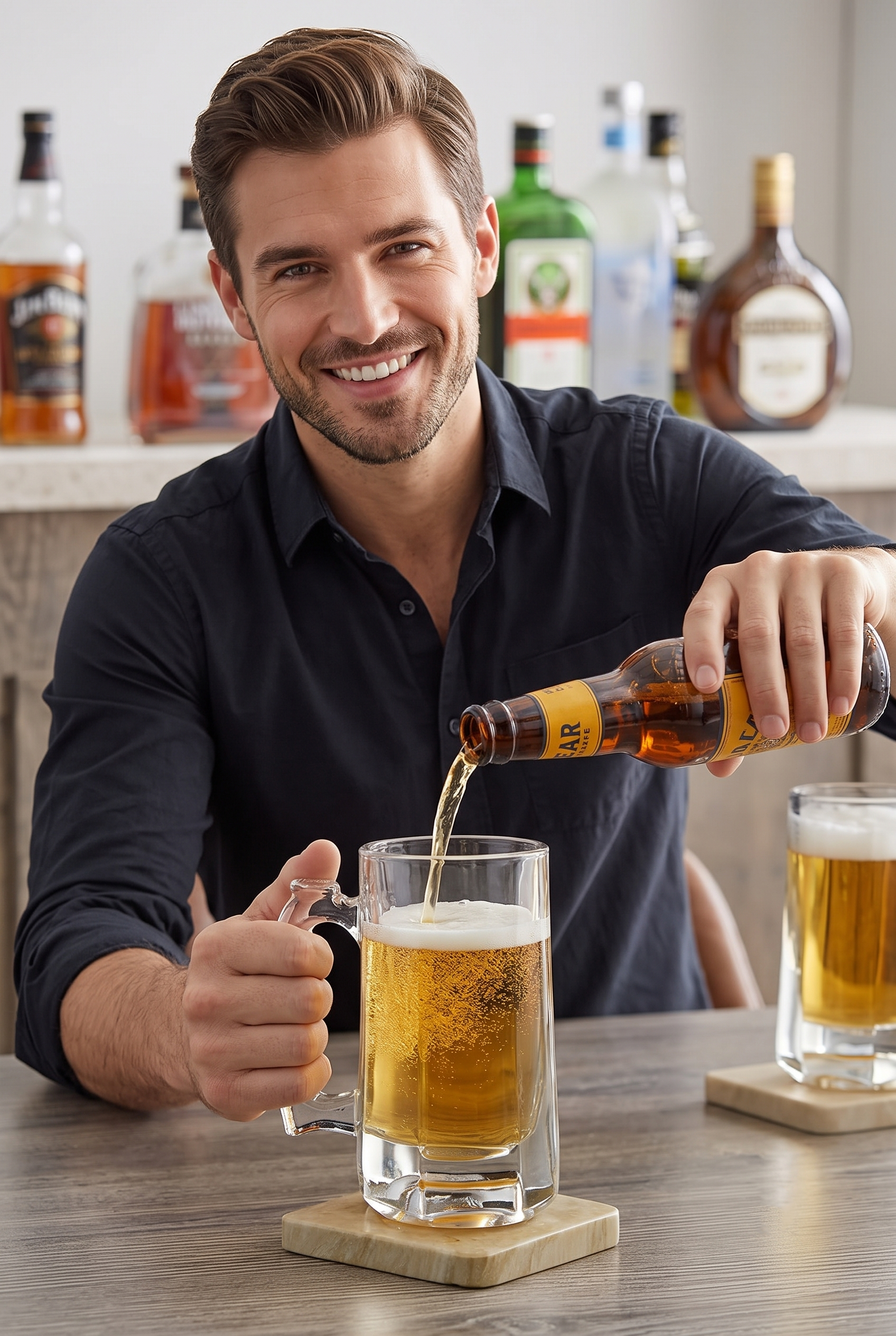 Kit com 4 Canecas de Chopp 380ml em Vidro Grosso Premium | Ideal para Churrasco e Presentes